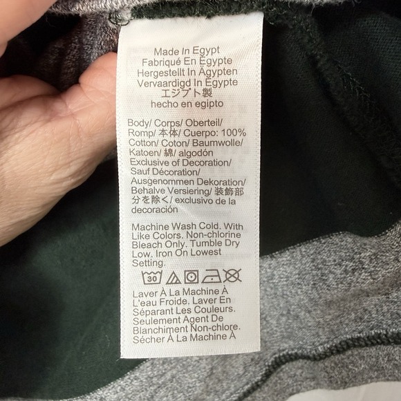 men's M J Crew rugby shirt in Green Heather Hoop stripe NWOT - Picture 6 of 11